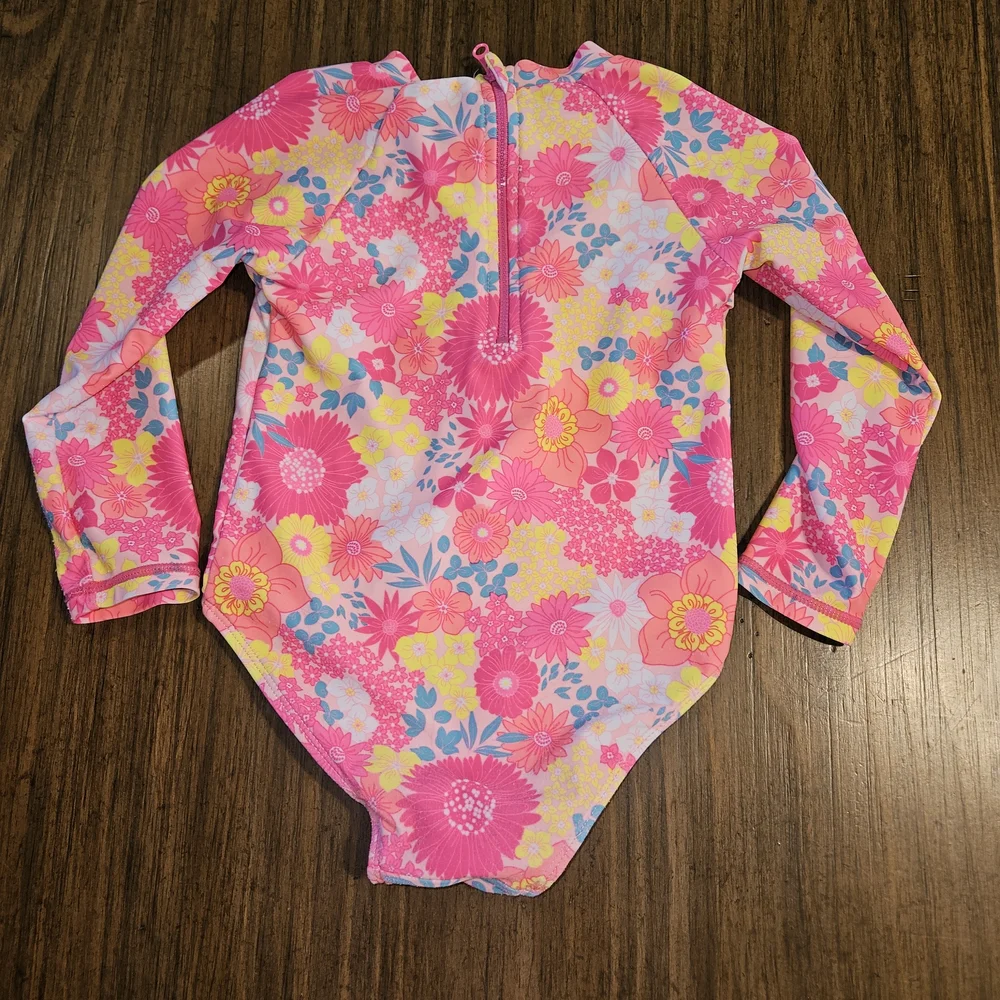 Betsey Johnson Kids Rashguard in Pink and Yellow Floral